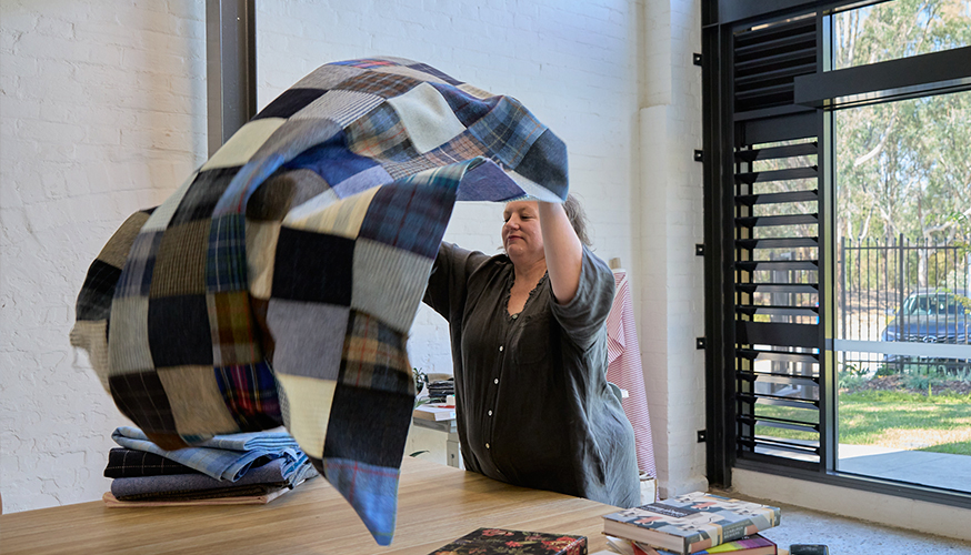 Laying out a quilt