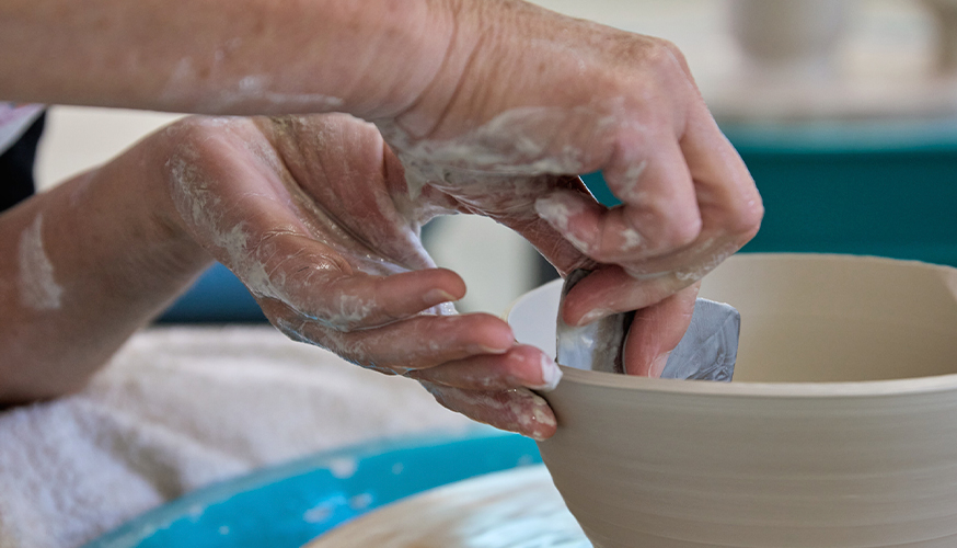 Shaping pottery